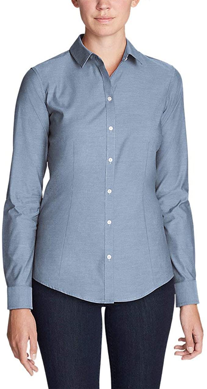 Eddie Bauer Women's WrinkleFree Easy Care LongSleeve Shirt Solid eBay